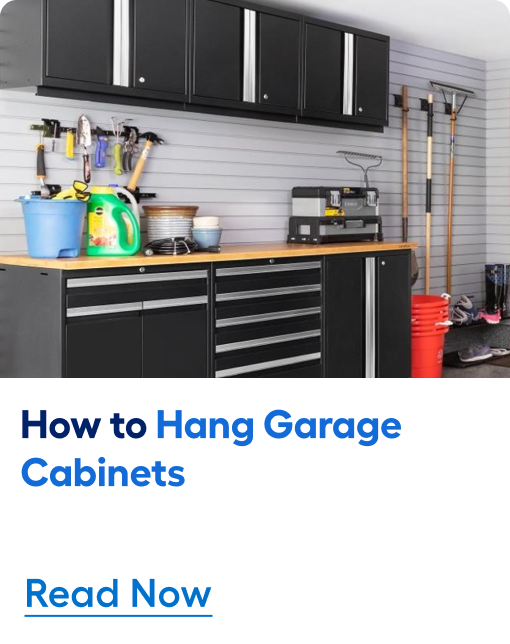 How to Hang Garage Cabinets. Read now.