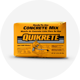 A bag of QUIKRETE concrete mix.