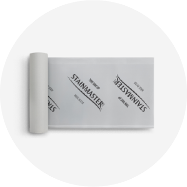 A roll of Stainmaster flooring underlayment.