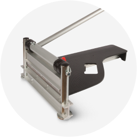 A laminate flooring cutter. 