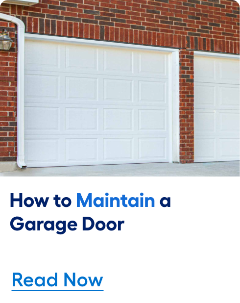 How to maintain a garage door. Read now. 	