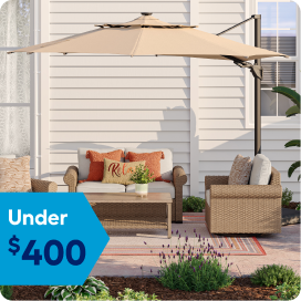 Cantilever umbrellas under $400.