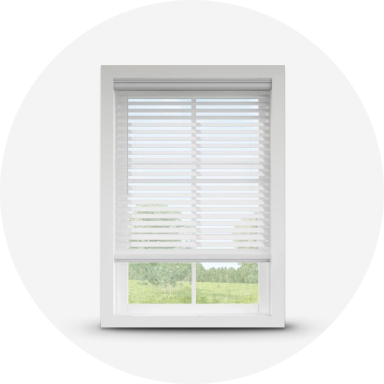 A white in-stock blind.