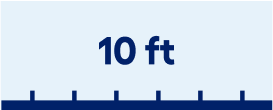 10 feet.
