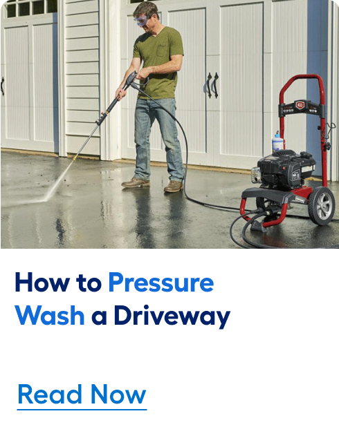 How to pressure wash a driveway. Read now. 	