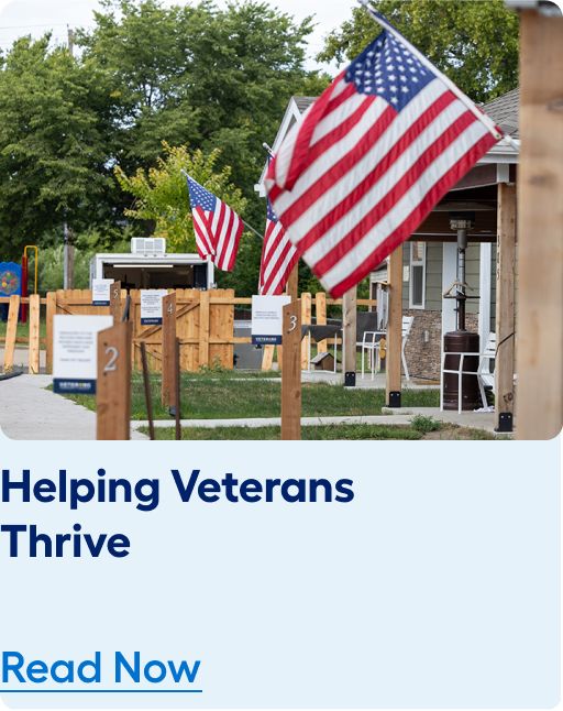 Read about how we’re helping veterans thrive.