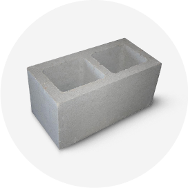 A gray concrete block.