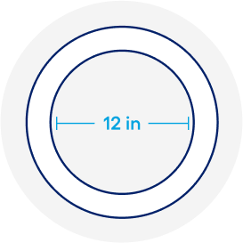 An icon of a pipe that’s 12 inches in diameter.