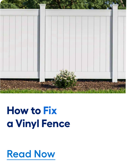 How to fix a vinyl fence. Read now. 