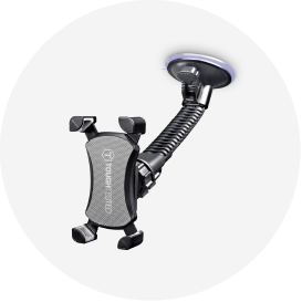 A windshield mount cellphone holder.