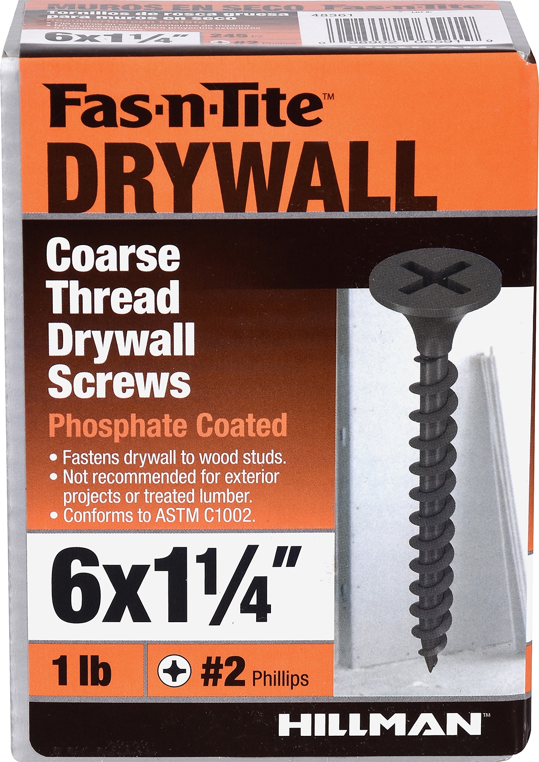 #6 x 1-1/4-in Bugle Coarse Thread Drywall Screws 1-lb ( 245 -Pack )