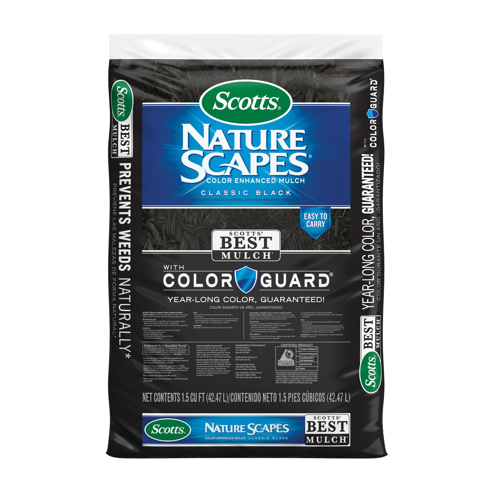 Nature Scapes Color Enhanced 1.5-cu ft Classic Black Blend Mulch