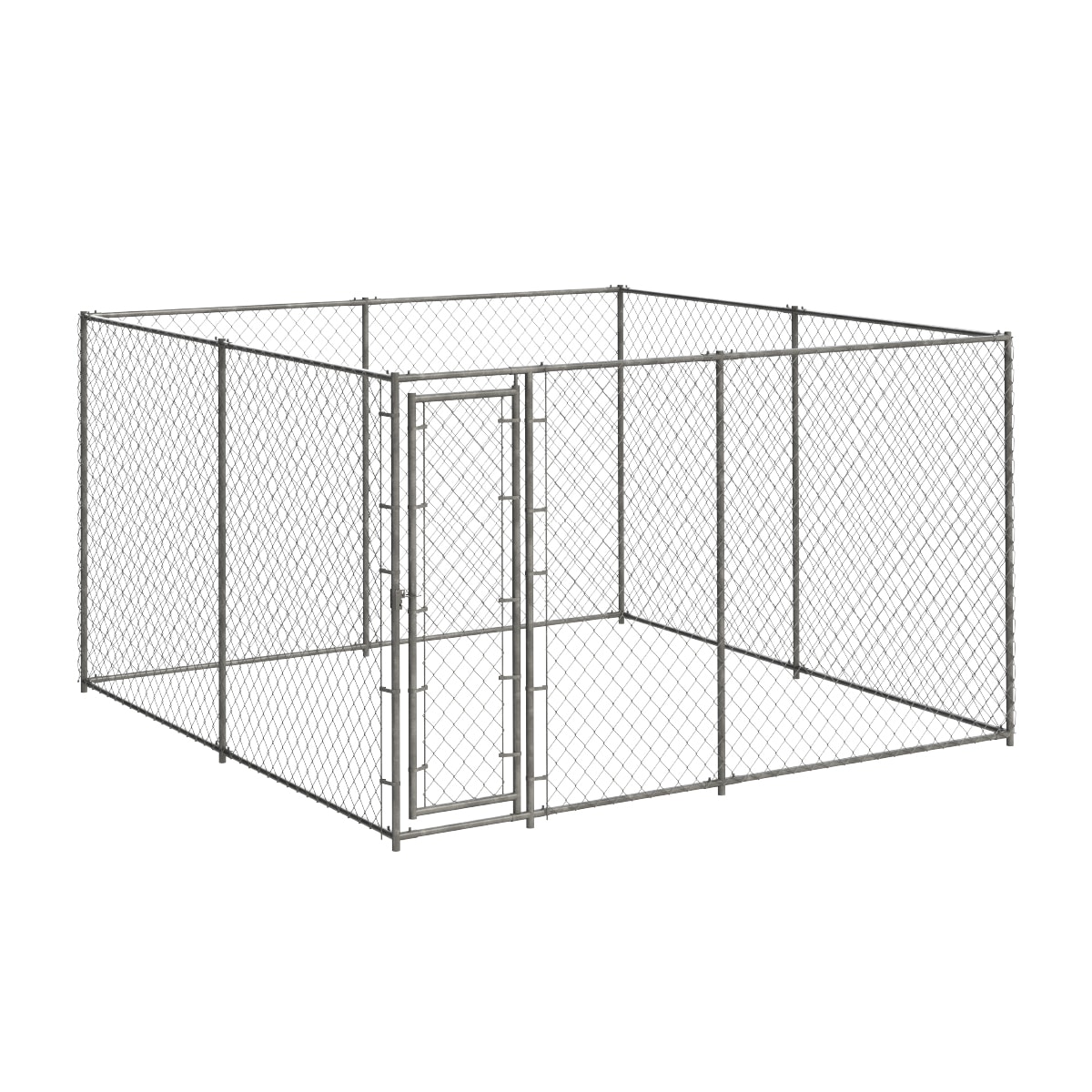 Chain link Outdoor Unassembled kennel for Any Pet Dog ( 10-ft L x 10-ft W x 6.0-ft H )