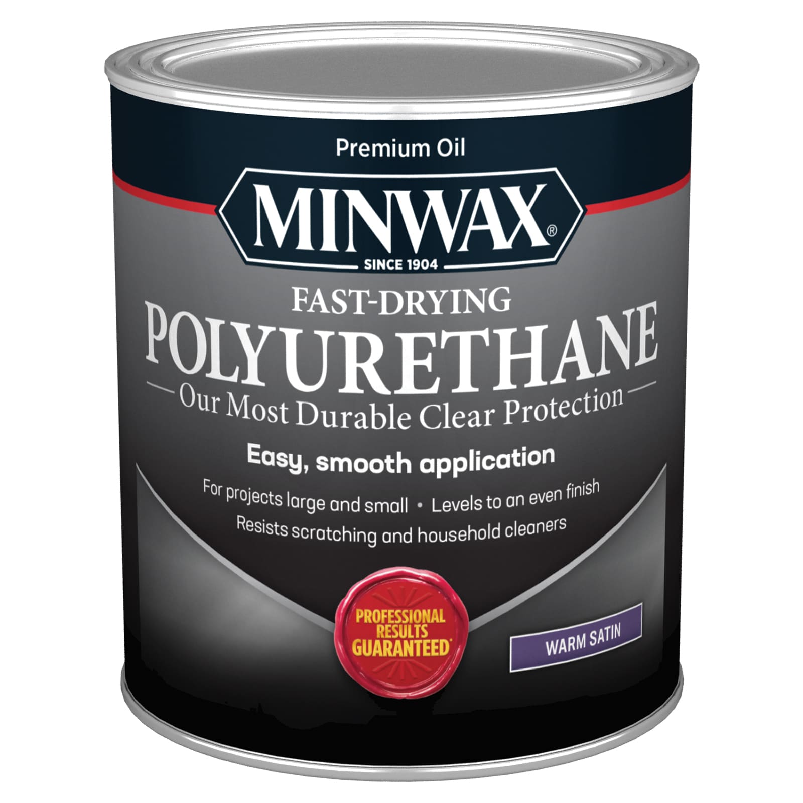 Fast-Drying Polyurethane Oil-based Clear Transparent Satin Interior Stain ( 1-quart )