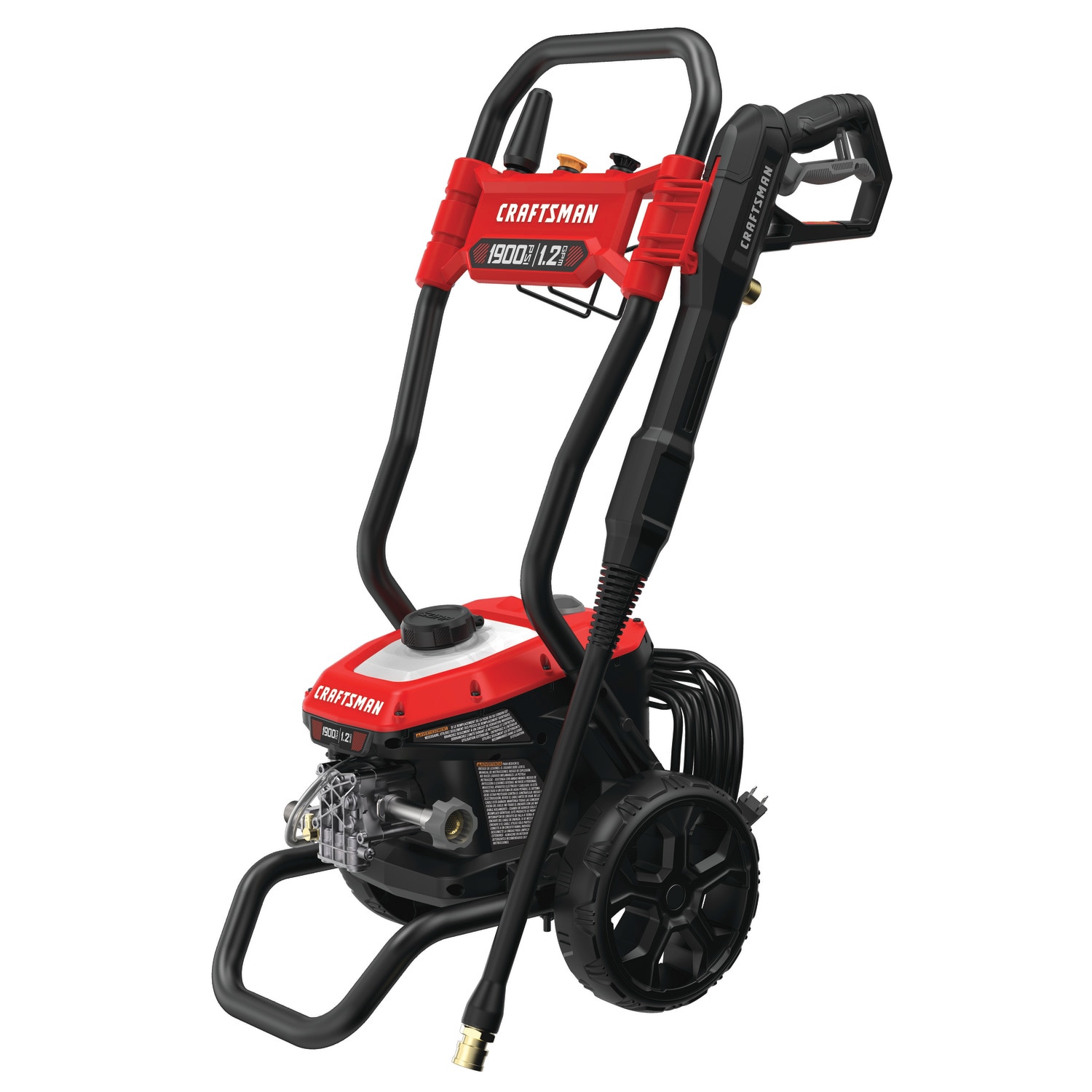 1900-PSI 1.2-GPM Cold Water Electric Pressure washer with 3 Spray Tips