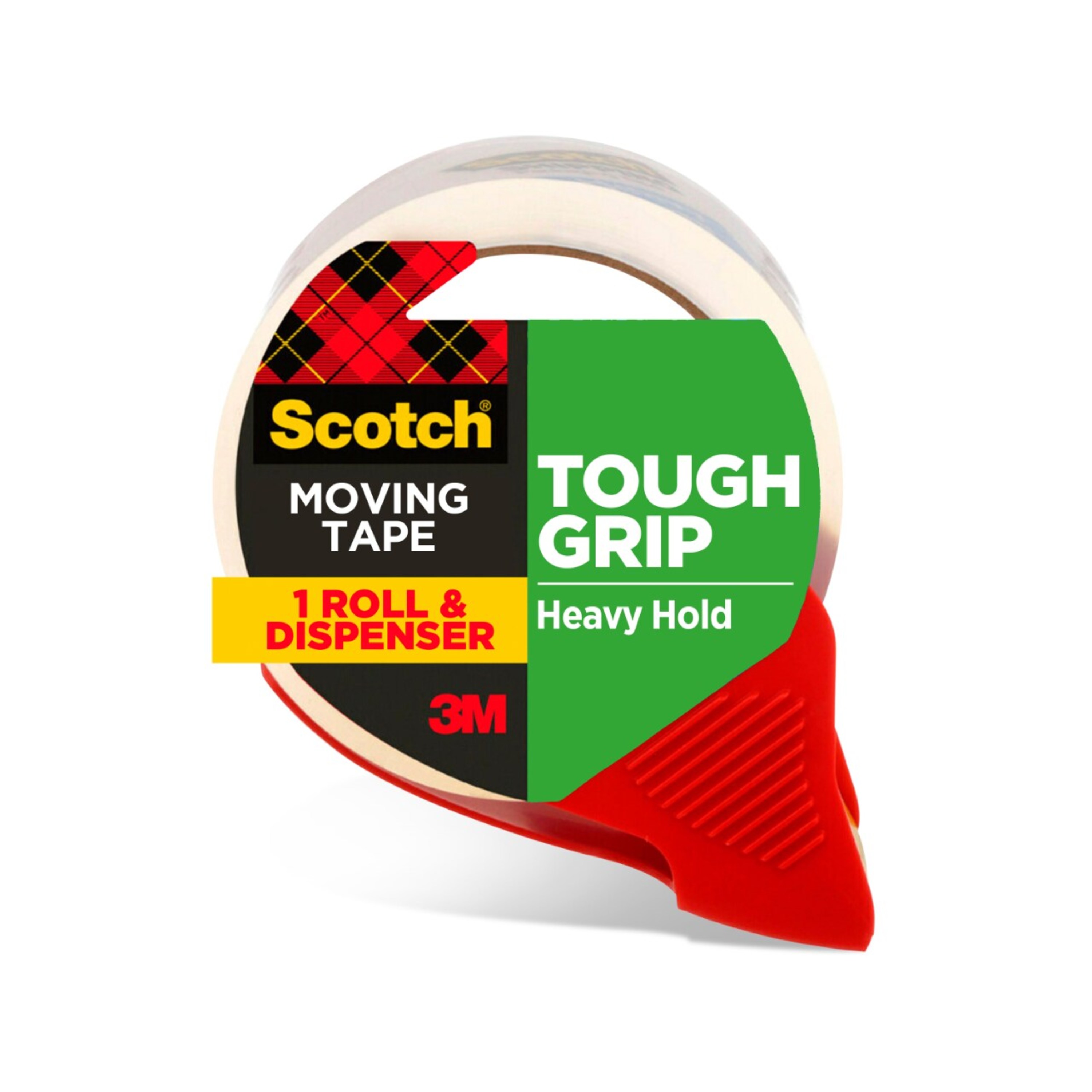 1 -Pack 1.88-in x 65.6-yd Tough Grip Moving tape Dispenser Included