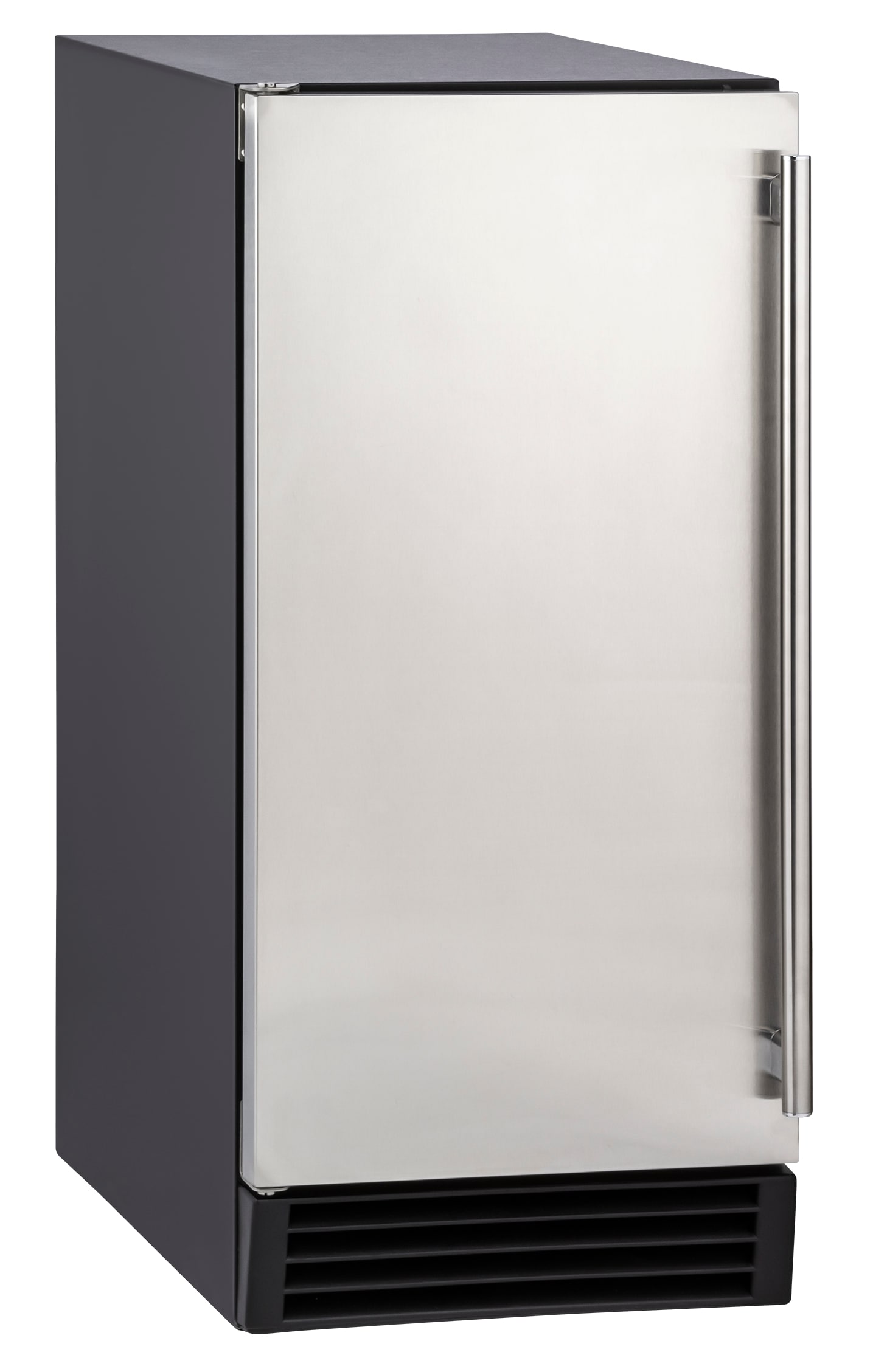Indoor Self-Contained Ice Machine, 15"W, 65 lbs, Energy Star 14.6-in Reversible Door For Commercial Use Cubed ( Stainless steel )
