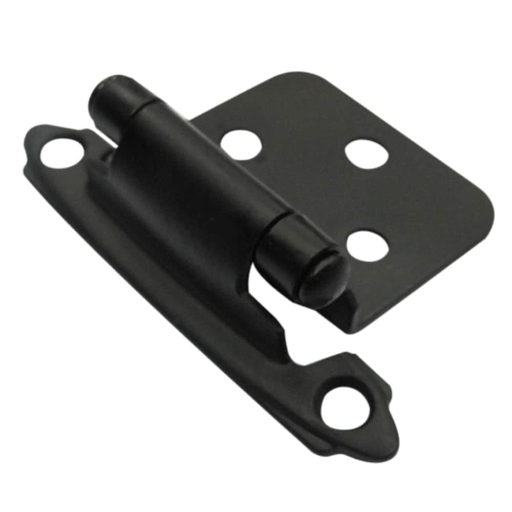 200-Degree Adjustable Overlay Overlay Surface Self-Closing Matte black Cabinet Hinge, 1 Pair(s) 2 -Pieces