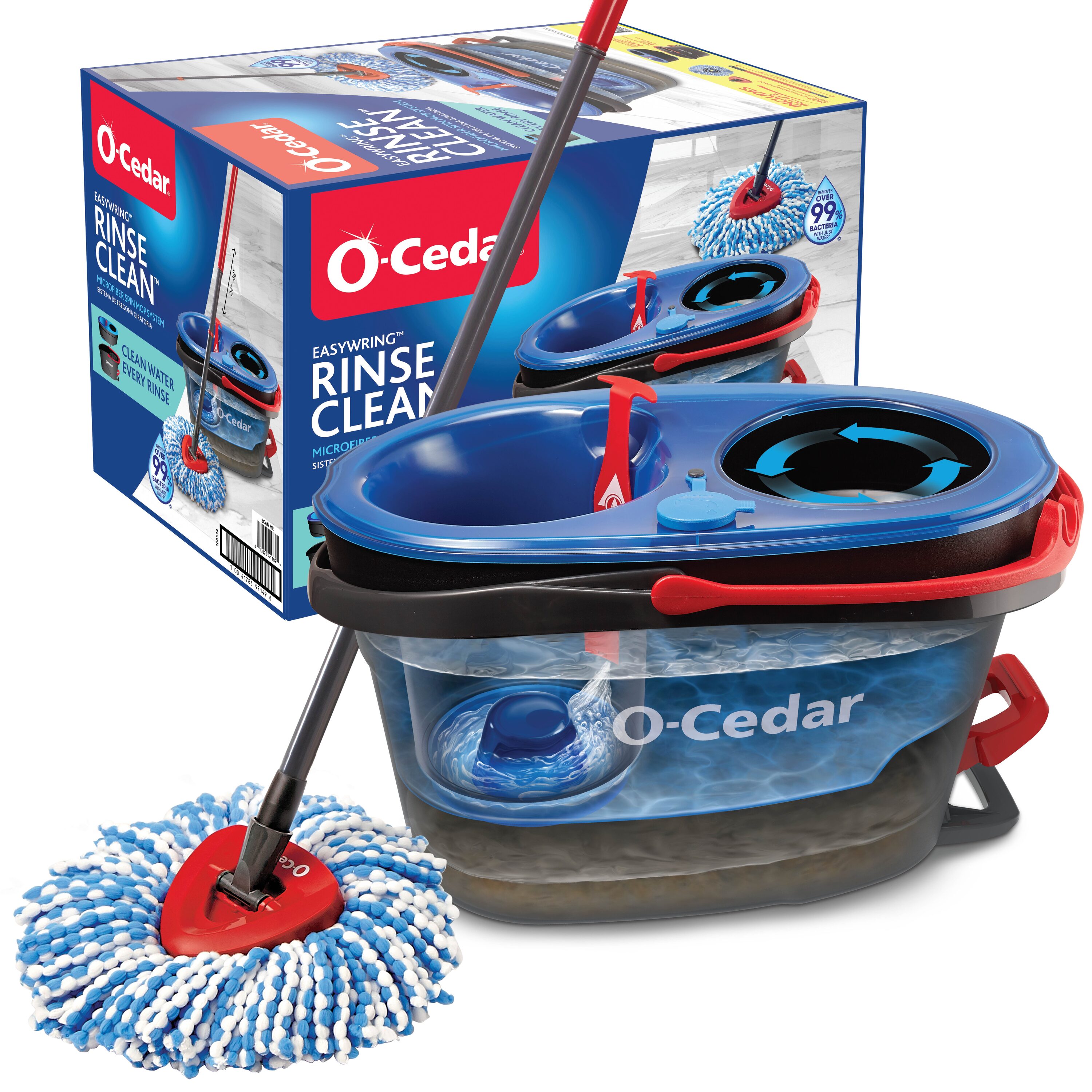 RinseClean Spin Mop With Bucket
