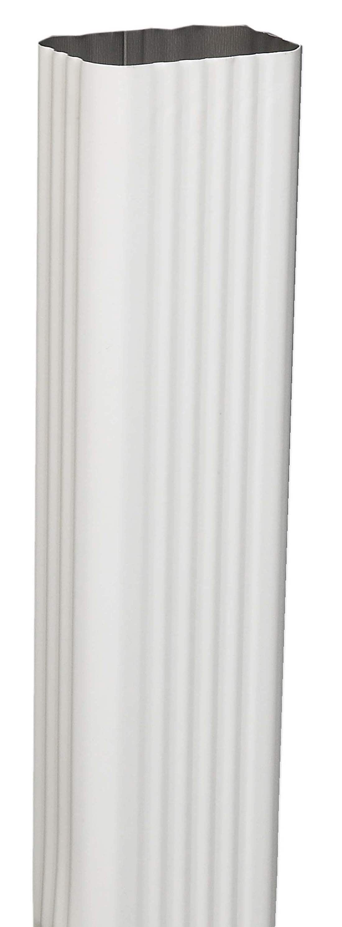 Aluminum 120-in White Downspout
