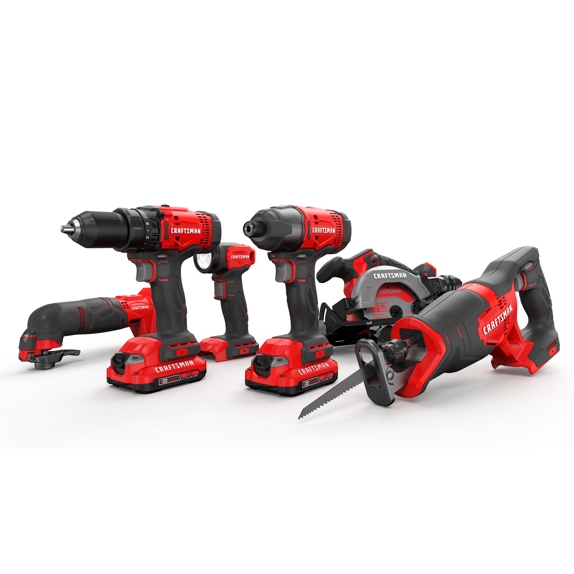 V20 20-volt Max 6-Tool Power Tool Combo Kit with Soft Case (2-Batteries and Charger Included)