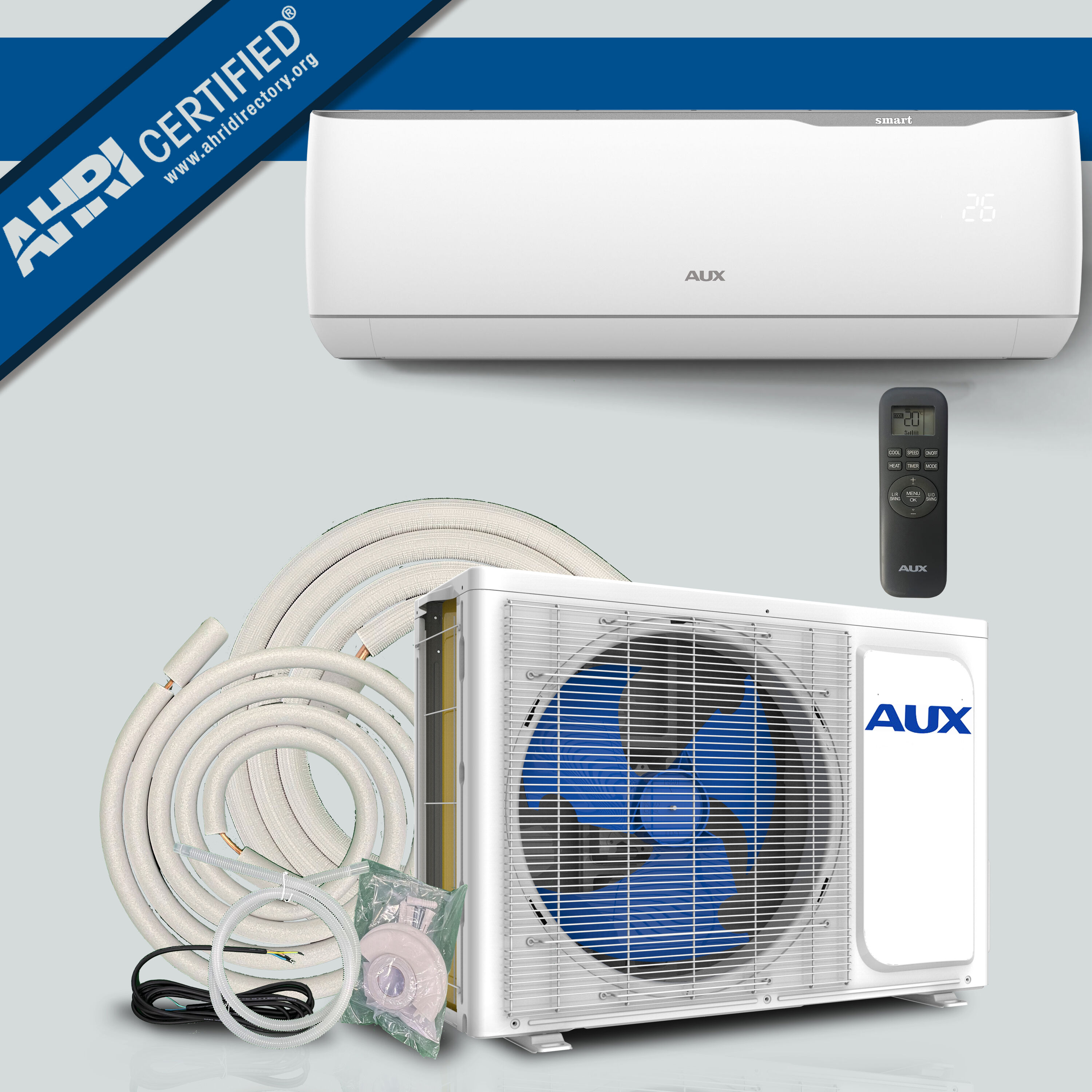 1 zone 12000-BTU 17.0 SEER Ductless Mini Split Air Conditioner Heat Pump Included with 12-ft Line Set 115.0-Volt