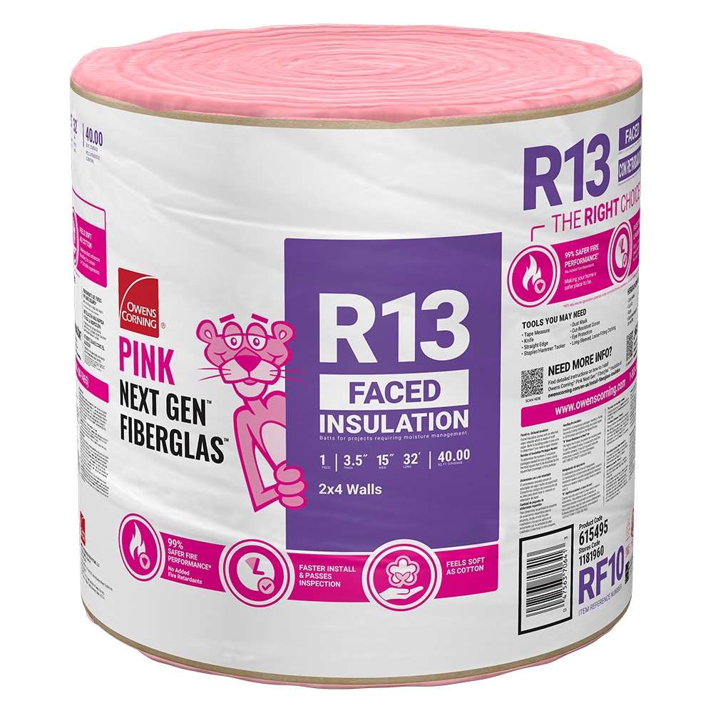 R- 13 Kraft faced Fiberglass Roll Insulation 40-sq ft ( 15-in W x 32-ft L ) Individual pack