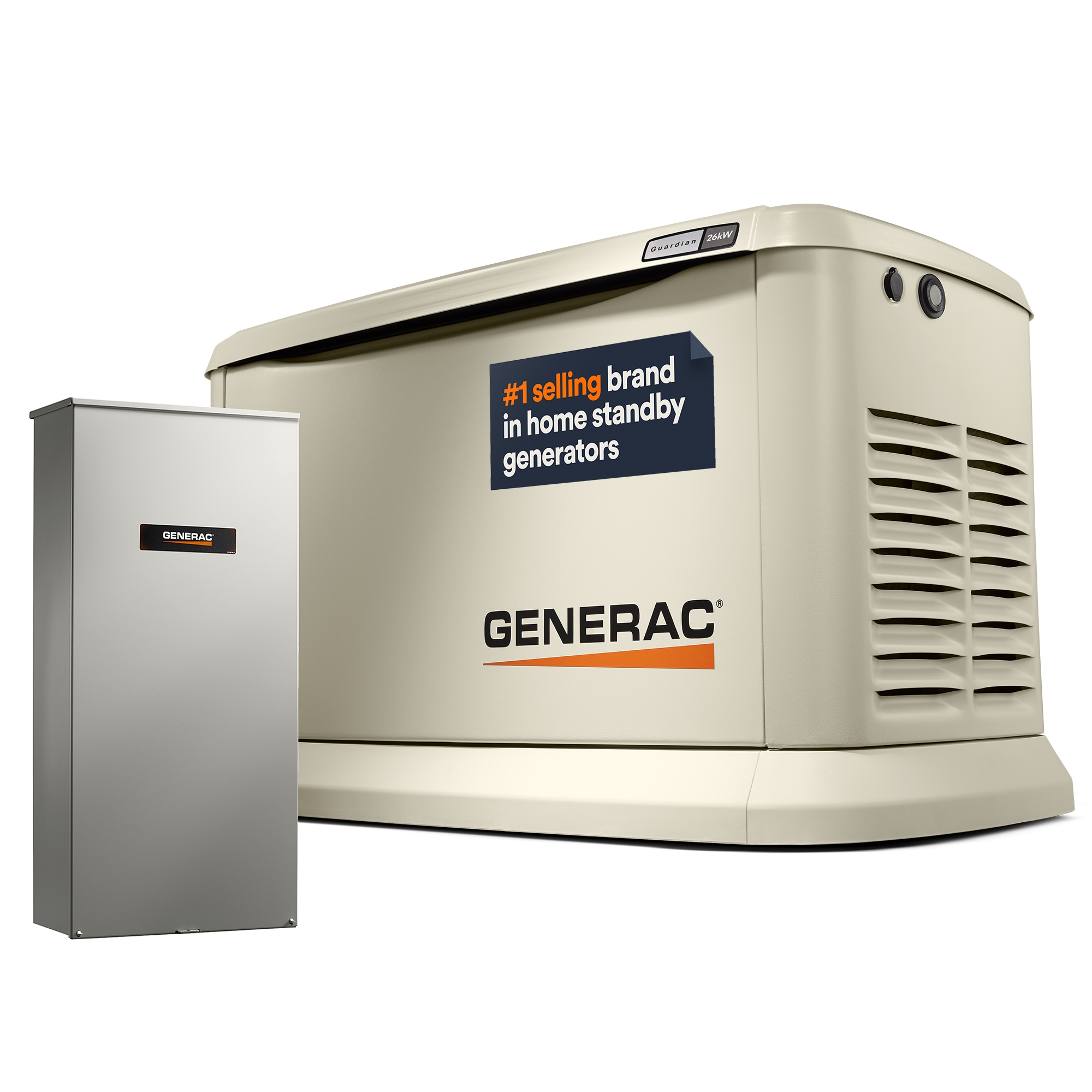 Home Standby Generator w/WiFi Connectivity 26000 -Watt Dual Fuel (Liquid Propane/Natural Gas) 200-Amp Home Standby Generator Automatic Transfer Switch Included