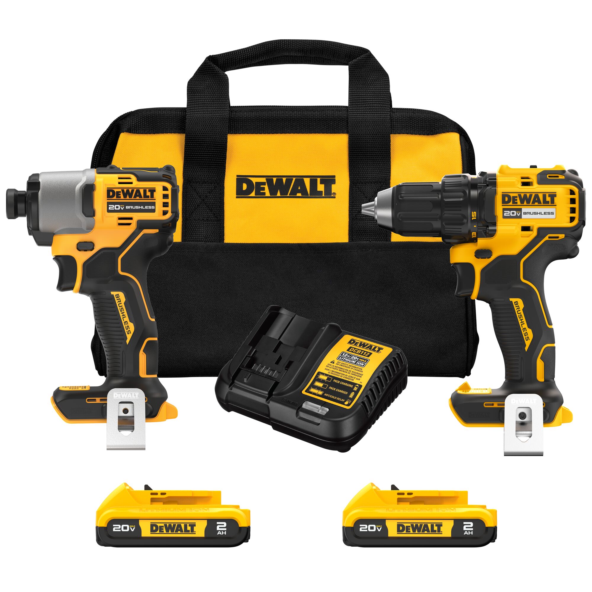 20V MAX 2-Tool Brushless Power Tool Combo Kit with Soft Case (2-Batteries and Charger Included)