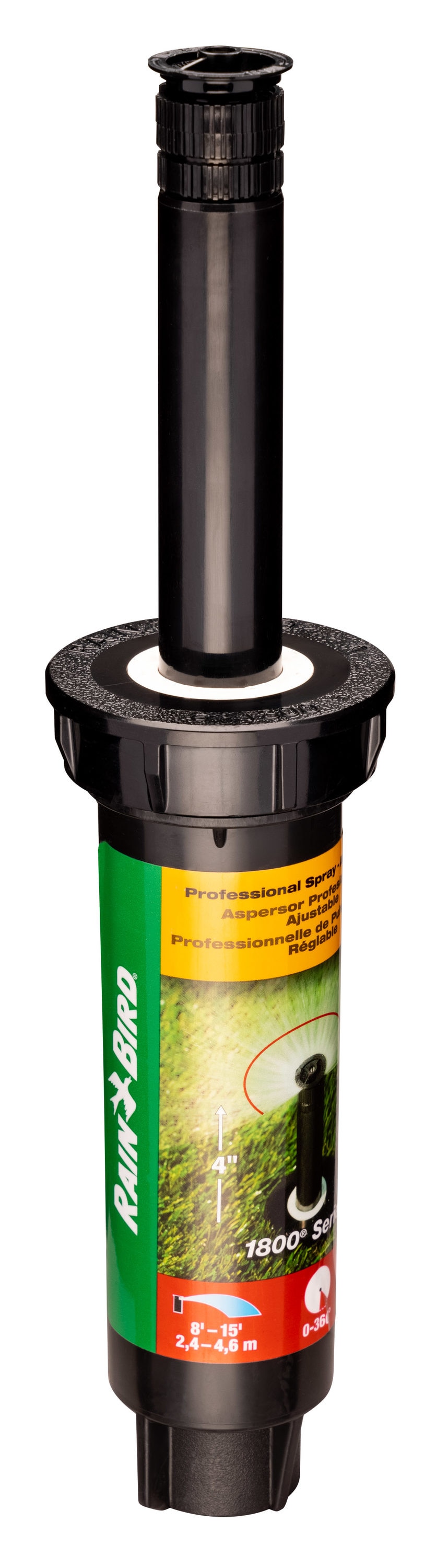 8-ft -15-ft Adjustable Spray 4-in Pop-up Spray Head Sprinkler