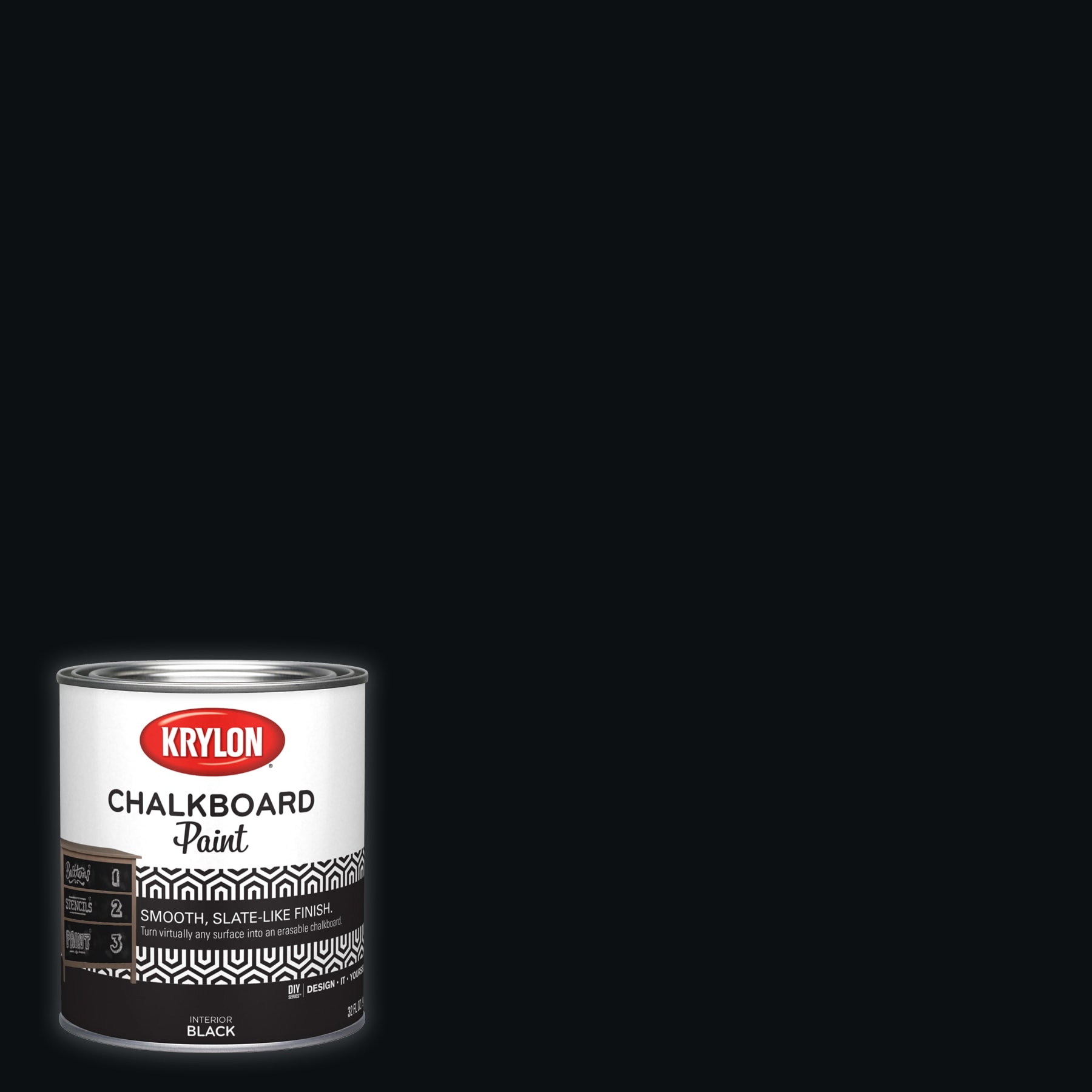 Latex Pre-Tinted Black Chalkboard Paint (1-quart)