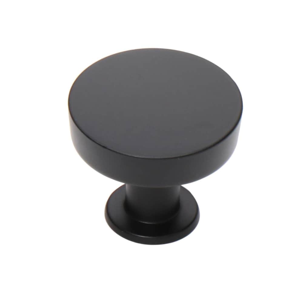 Vero 1-1/4-in Matte Black Round Transitional Cabinet Knob