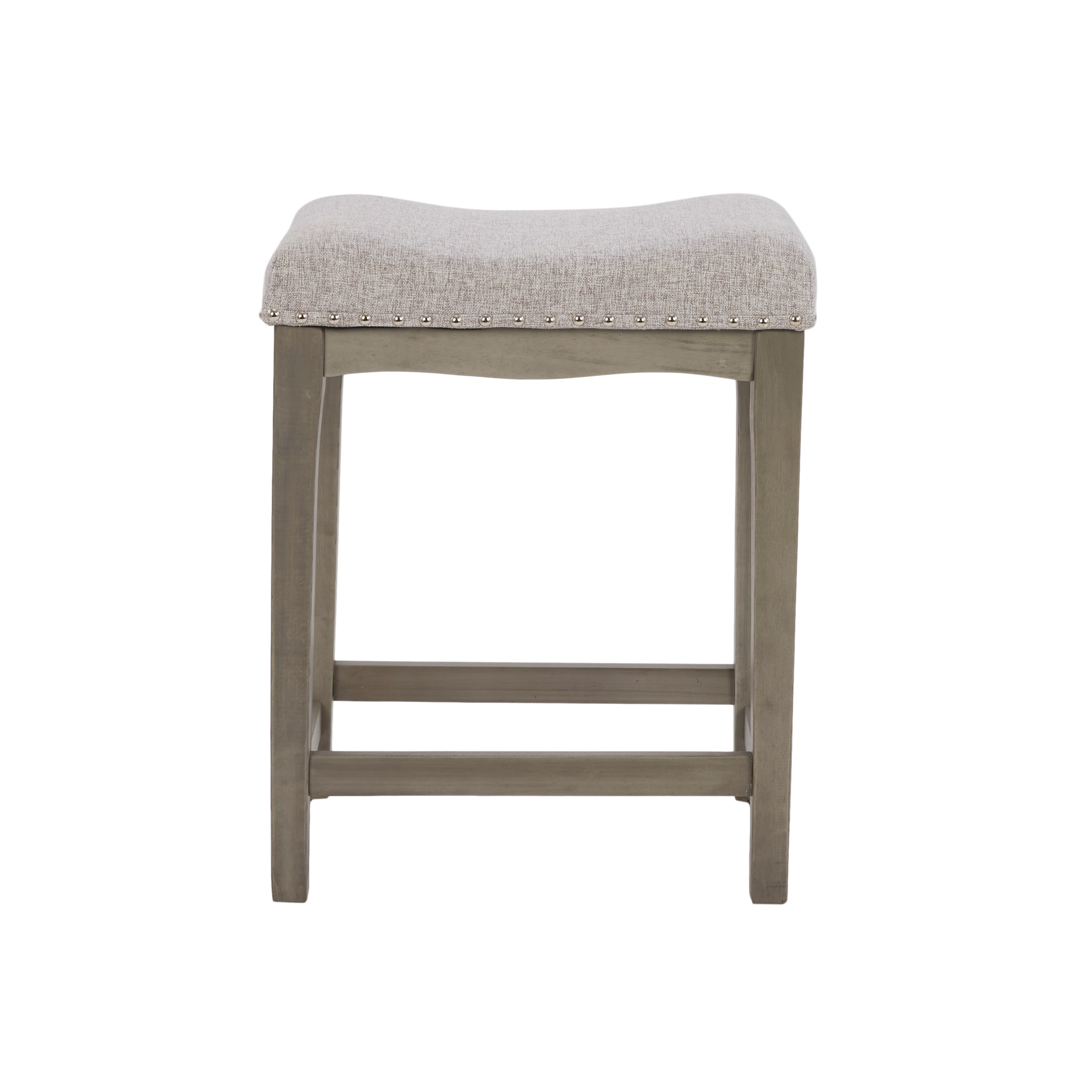 Gray 24.0-in H Counter height Upholstered Wood Bar Stool