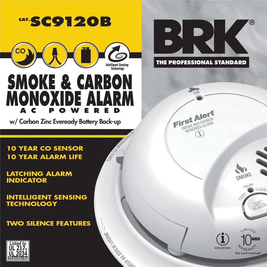 BRK Hardwired (with Battery Backup) Smart Ionization Interconnected Combination Smoke and Carbon Monoxide Detector