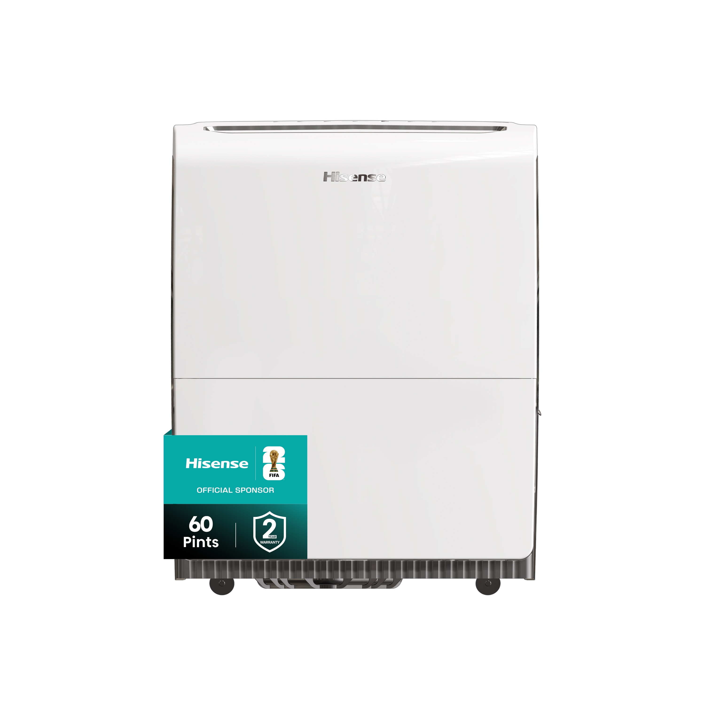 Hisense 60 -Pint Large Room Dehumidifier For Basements , Bathrooms , Crawlspaces with Built-In Pump White #DH6024KP1WG