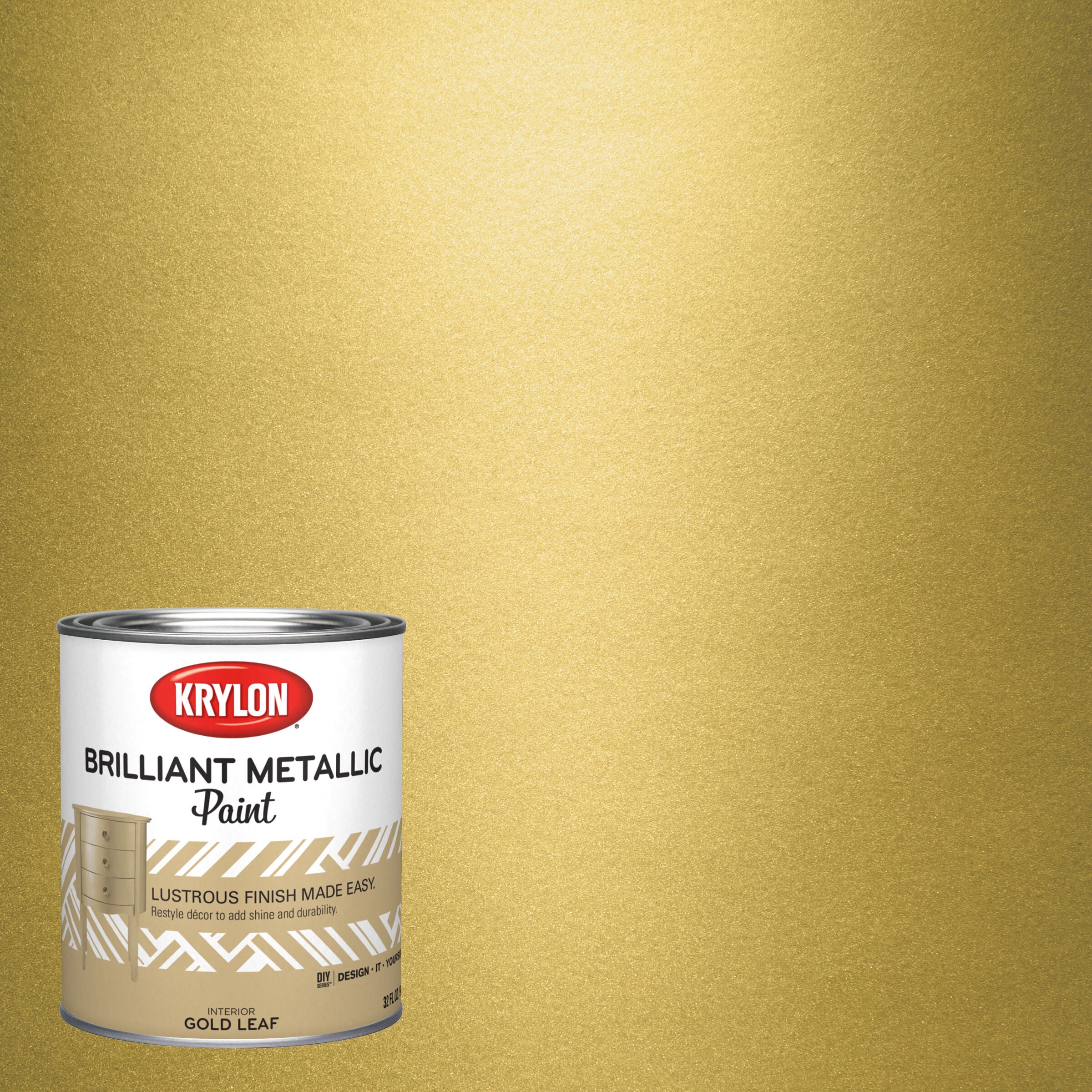 Latex Pre-Tinted Gold Leaf Metallic Paint (1-quart)