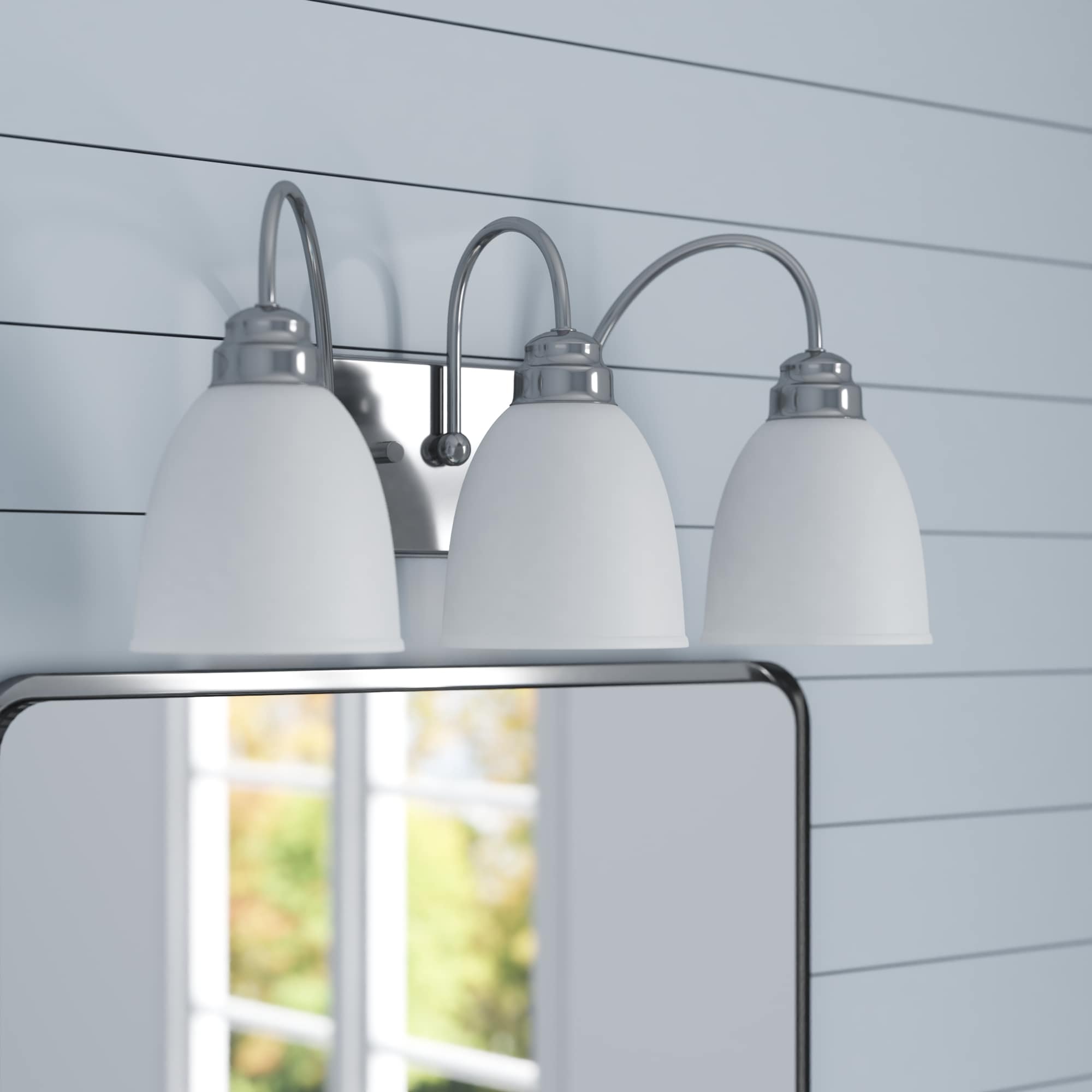 Wynfield 18.86-in 3 -Light Brushed Nickel Traditional Vanity light