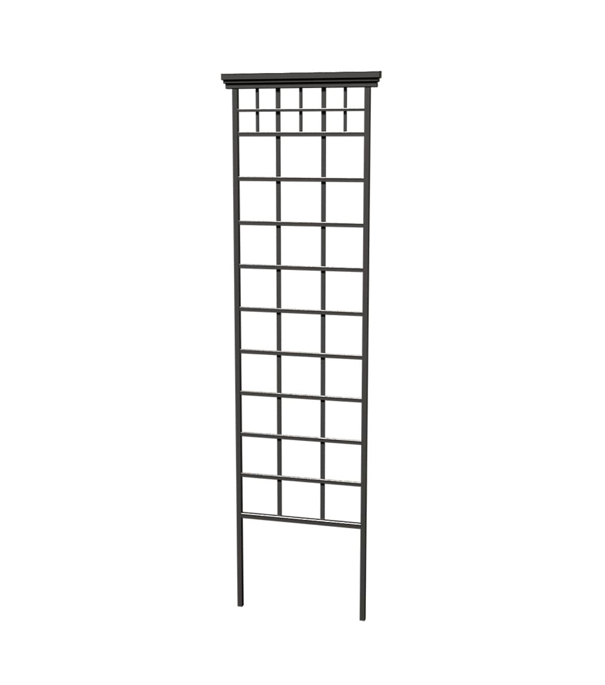 24-in W x 78-in H Black Steel Garden Trellis For Climbing Plants