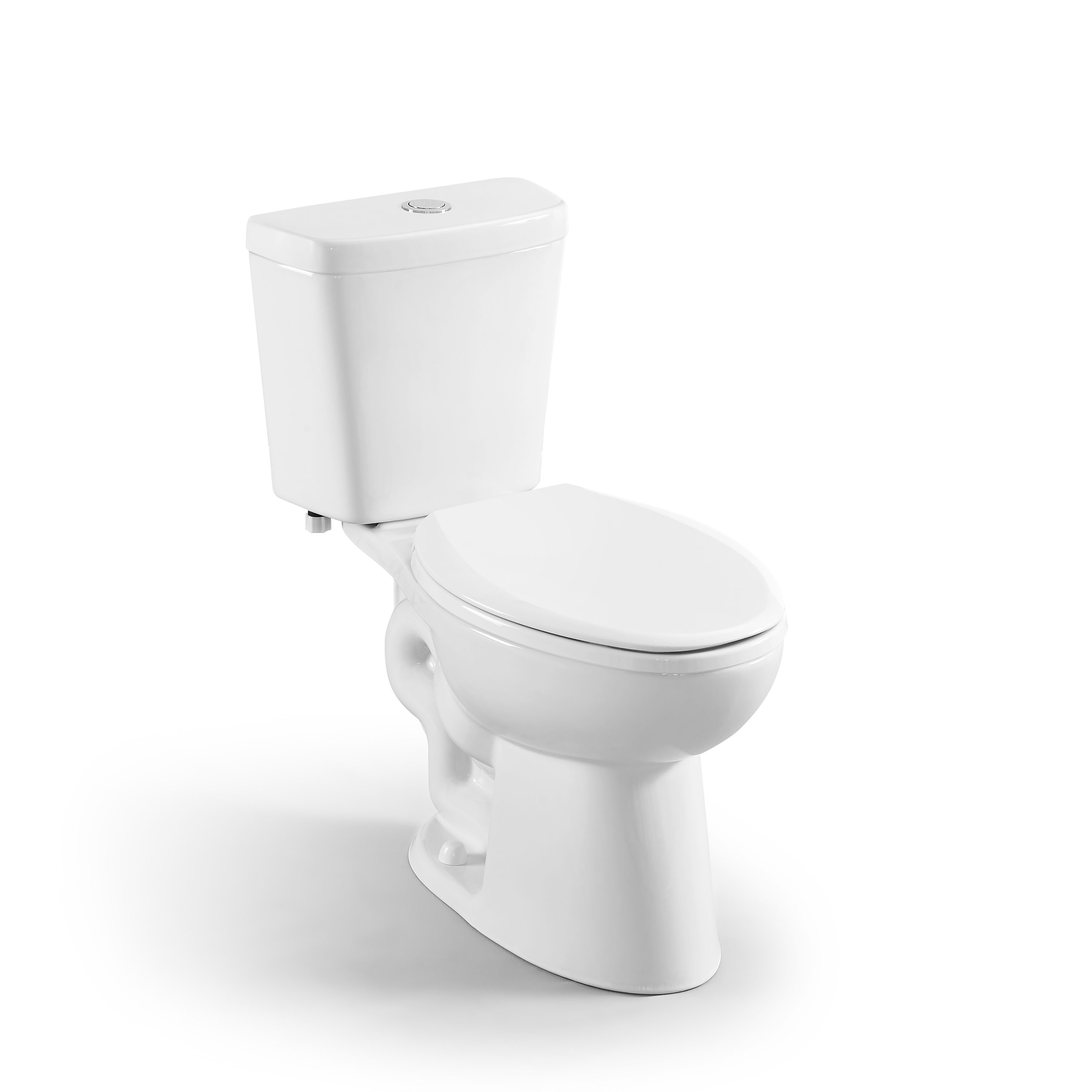 Pro-Flush White Elongated Chair height 12-in Rough-In WaterSense 1.6 GPF Dual Flush 2-piece Toilet