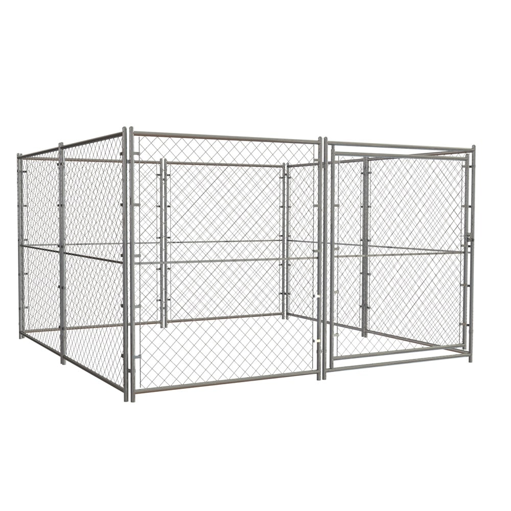 Chain link Outdoor Preassembled kennel for Any Pet Dog ( 10-ft L x 10-ft W x 6.0-ft H )