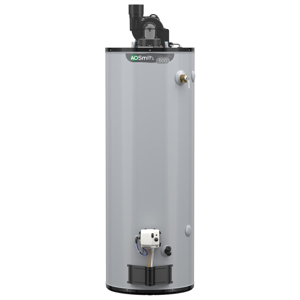 Signature 500 40-Gallon Short 6-year Warranty 40000-BTU Power Direct Vent Natural Gas Water Heater