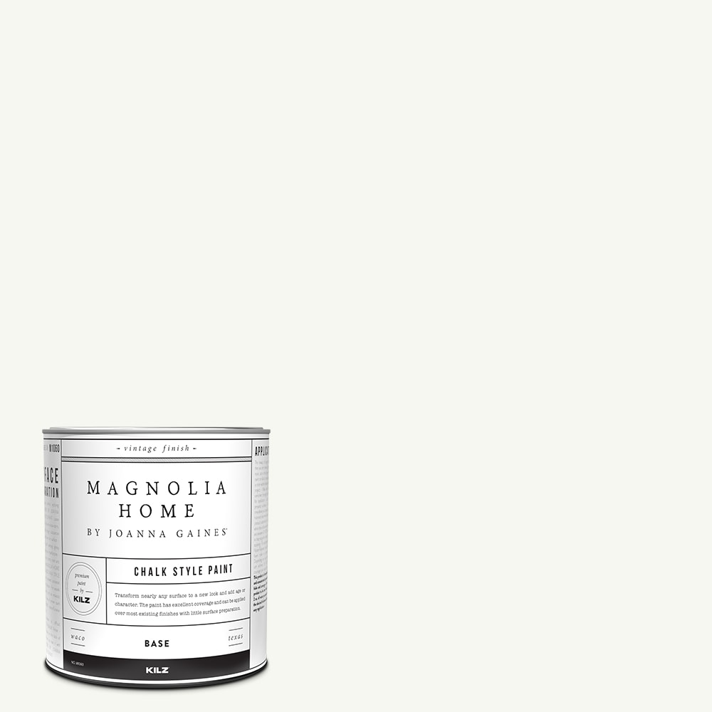 by Joanna Gaines Water-based Tintable Low Odor True White Chalky Paint (1-quart)