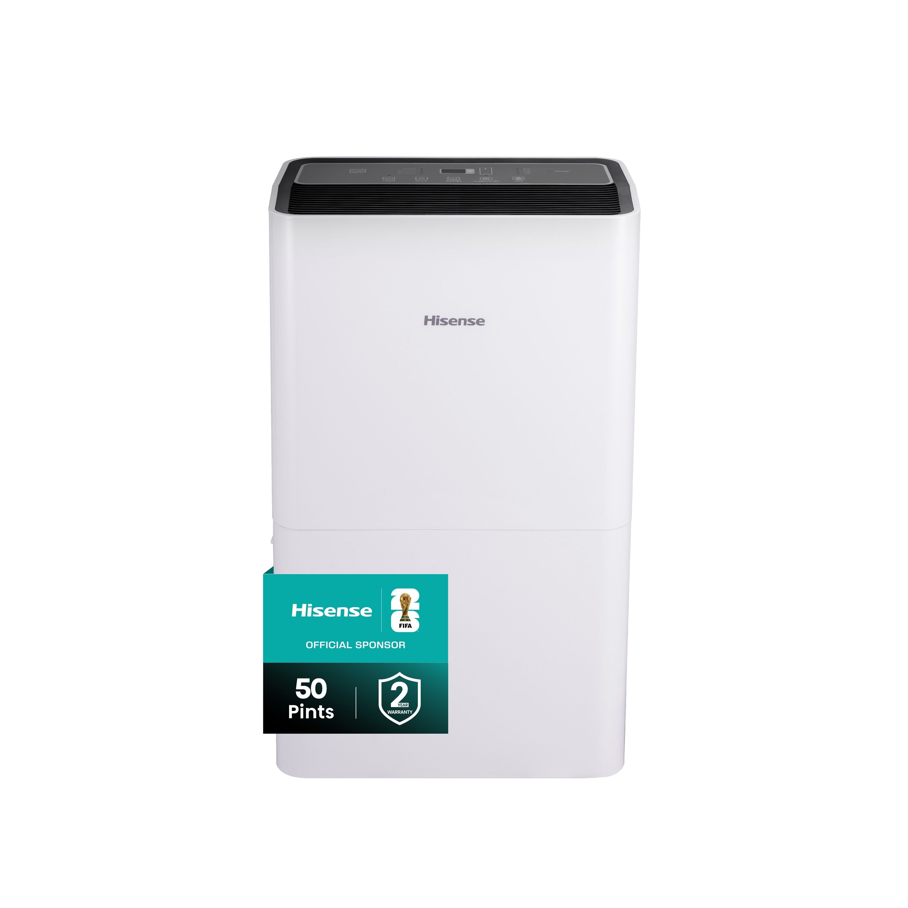 Hisense 50 -Pint Large Room Dehumidifier For Basements , Bathrooms , Crawlspaces , ENERGY STAR Certified White #DH5024K1W