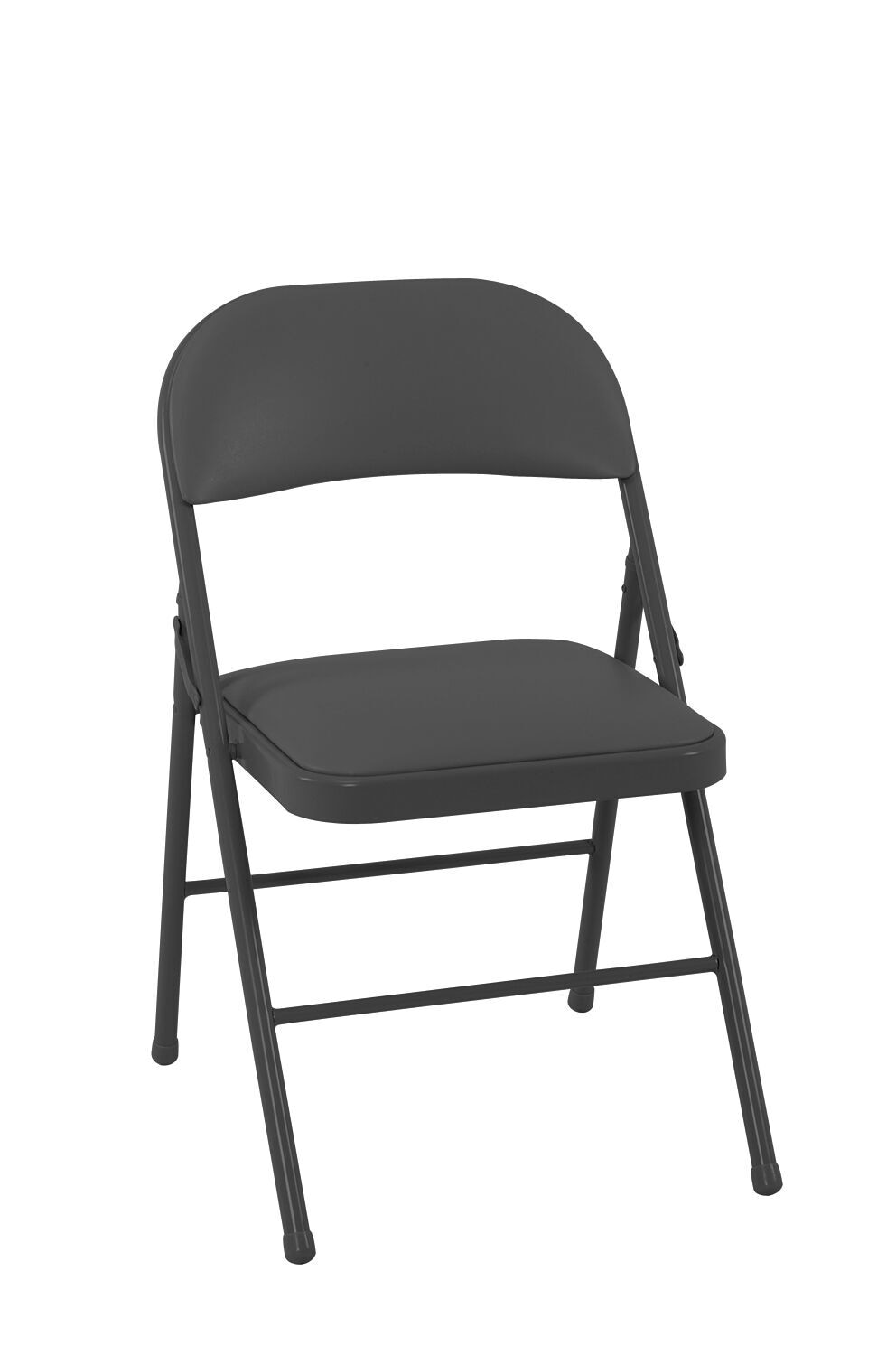 Black Residential Standard Metal Folding Chair with Padded Seat (Indoor)