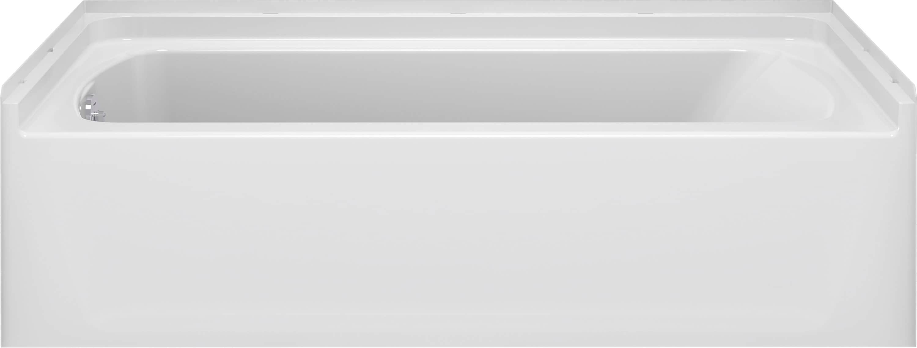 30.25-in x 60-in White Fiberglass/Plastic Composite Rectangle Alcove Soaking Bathtub ( Left Drain )