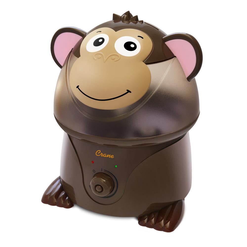 Crane Adorable Monkey 1-Gallon Tabletop Ultrasonic Mechanical Humidifier (For Rooms Up To 500-sq ft) Brown #EE-8190