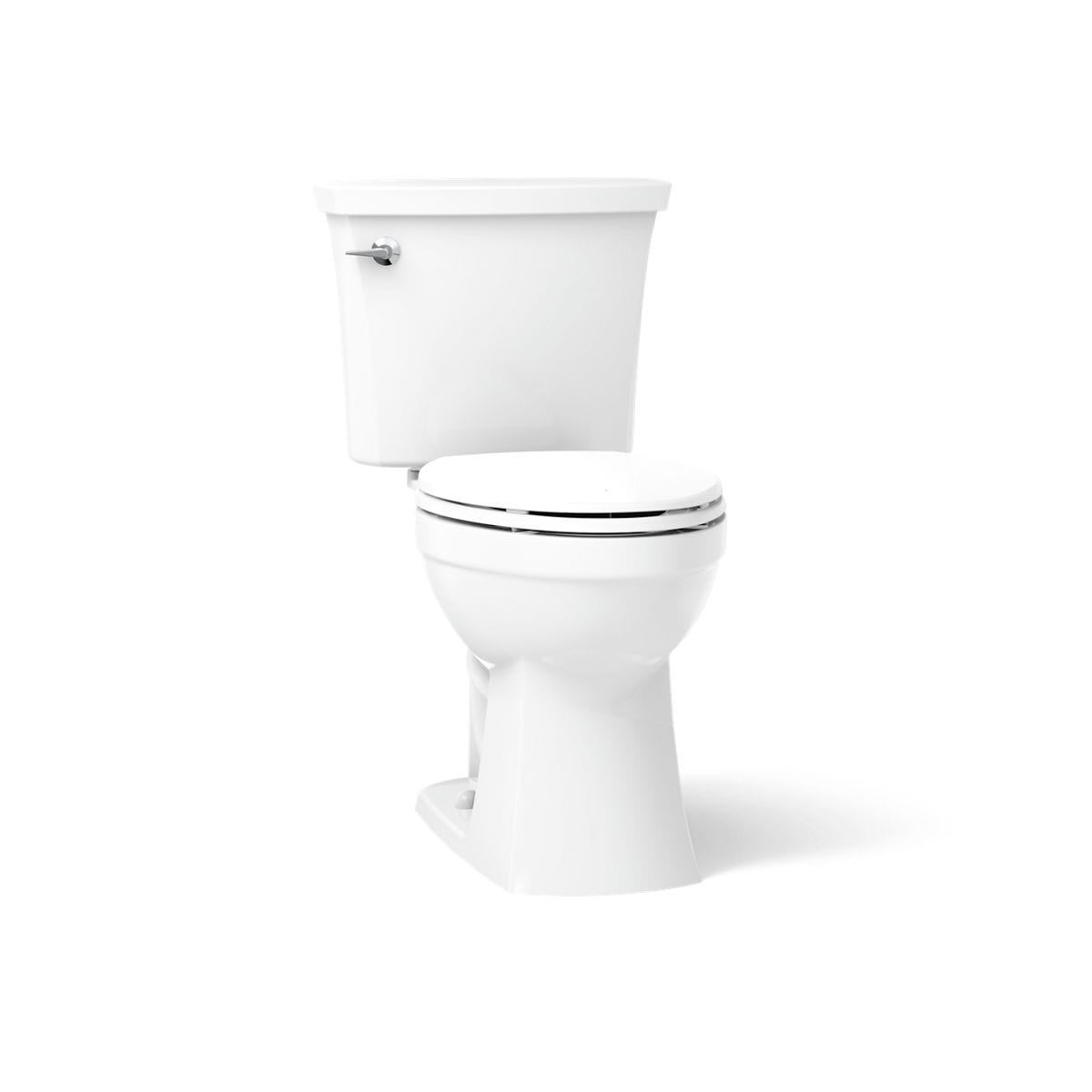 Elliston White Elongated Chair height 12-in Rough-In WaterSense 1.28 GPF Soft Close 2-piece Toilet