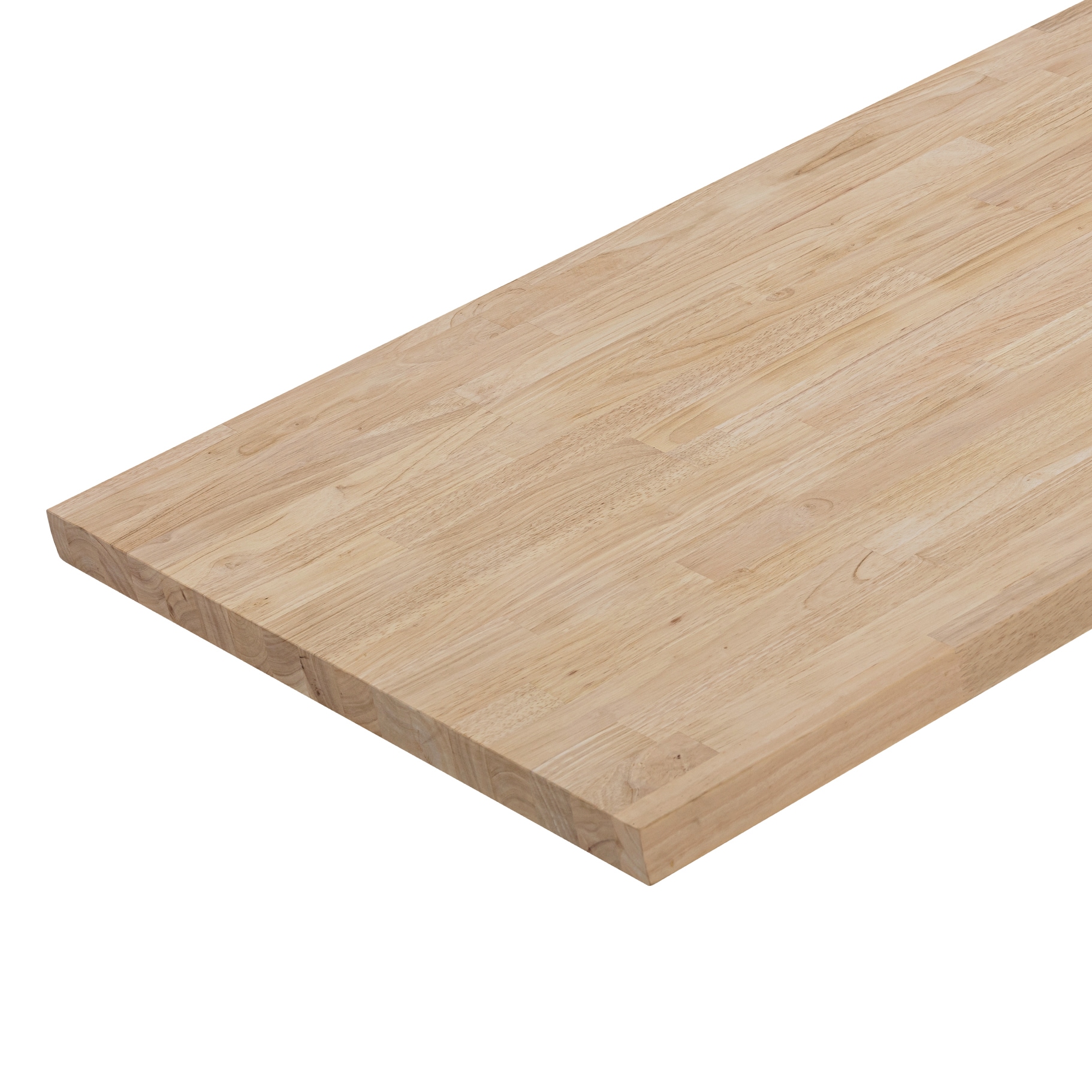Natural grain 8-ft x 25-in x 1.5-in Finger-Jointed Hevea Wood Butcher block Countertop