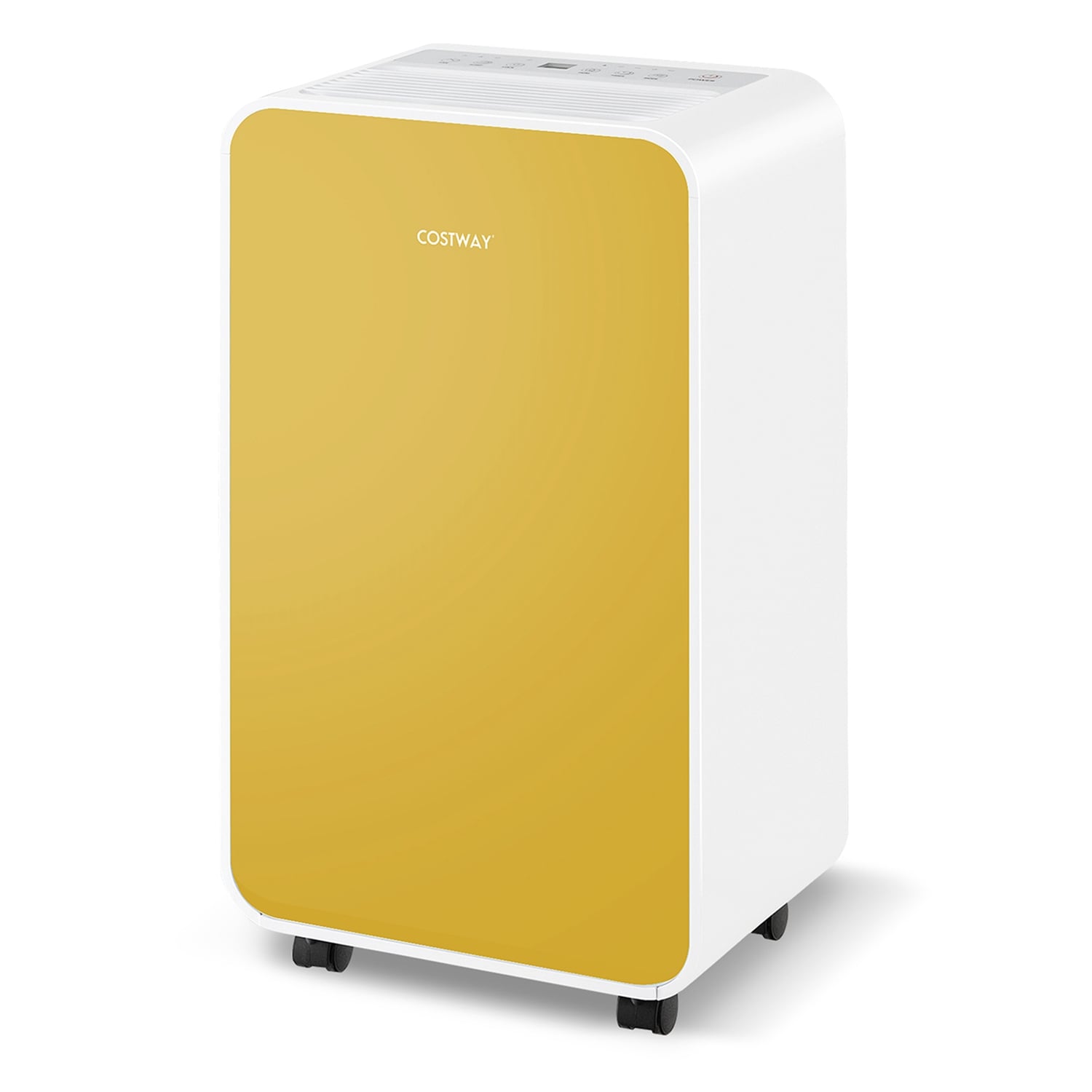 Costway 32-Pint Portable Dehumidifier 2500 Square ft Coverage Area Yellow #CSHY005080