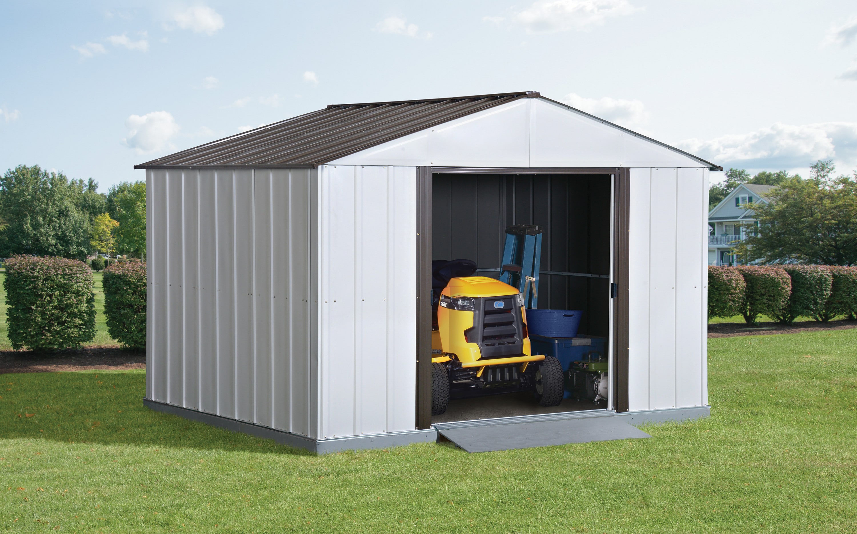 10-ft x 8-ft High Point Galvanized steel Metal Storage Shed